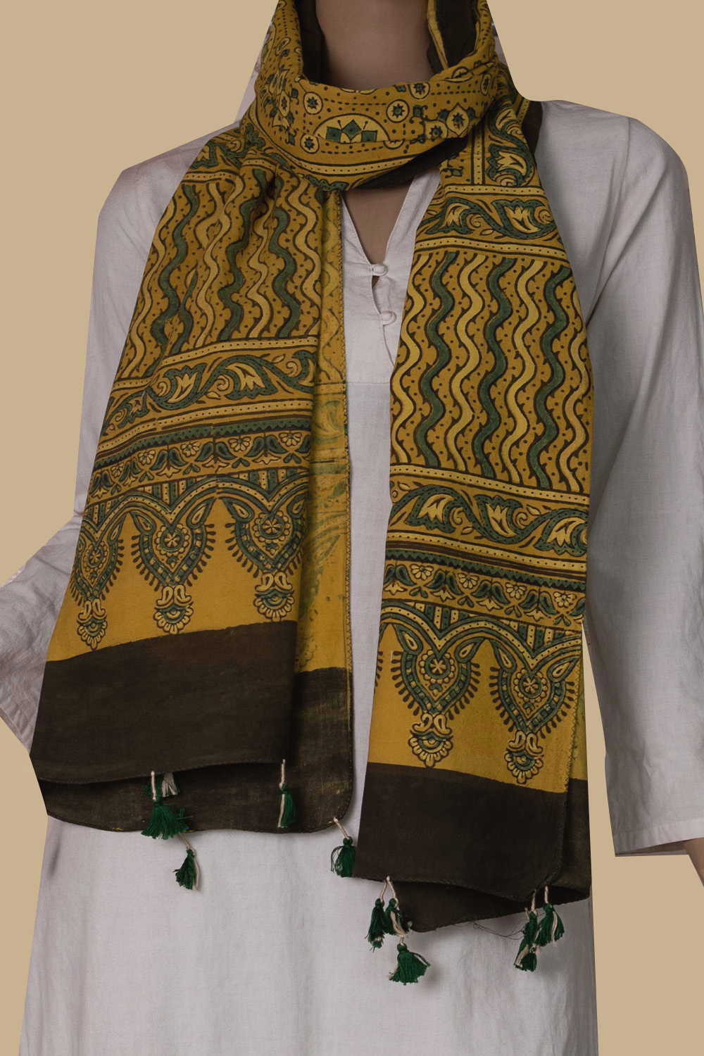 Ajrak Cotton Stoles Hand Block Printed Stoles Online – Matkatus