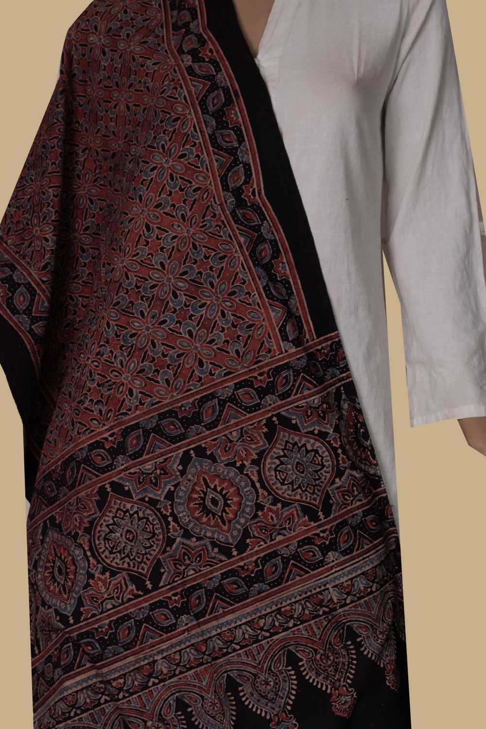 Block Printed Stole - Matkatus 
