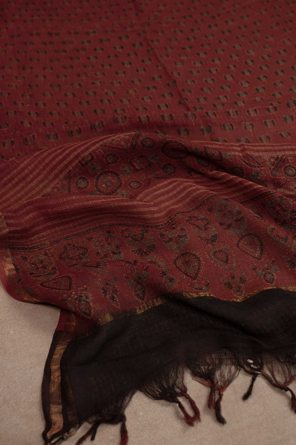 Block Printed Dupattas - Matkatus 