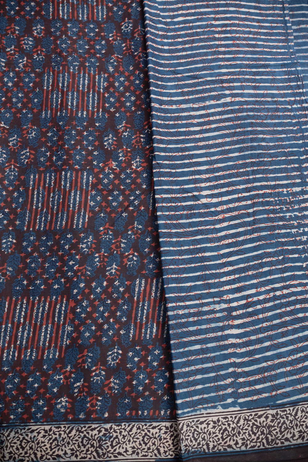 Block Printed Cotton Saree - Matkatus 