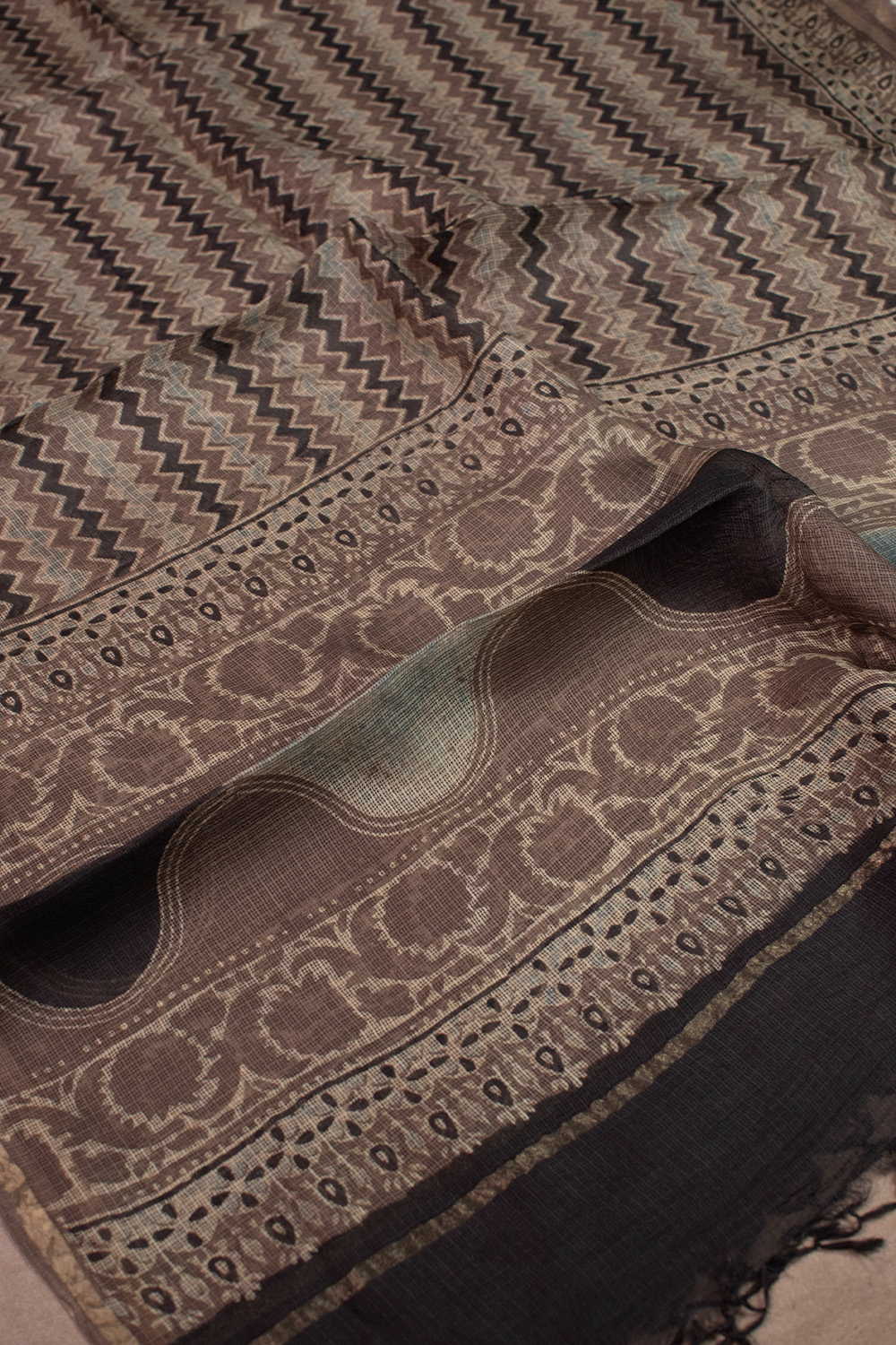 Ajrak Kota Silk Dupatta - Matkatus 