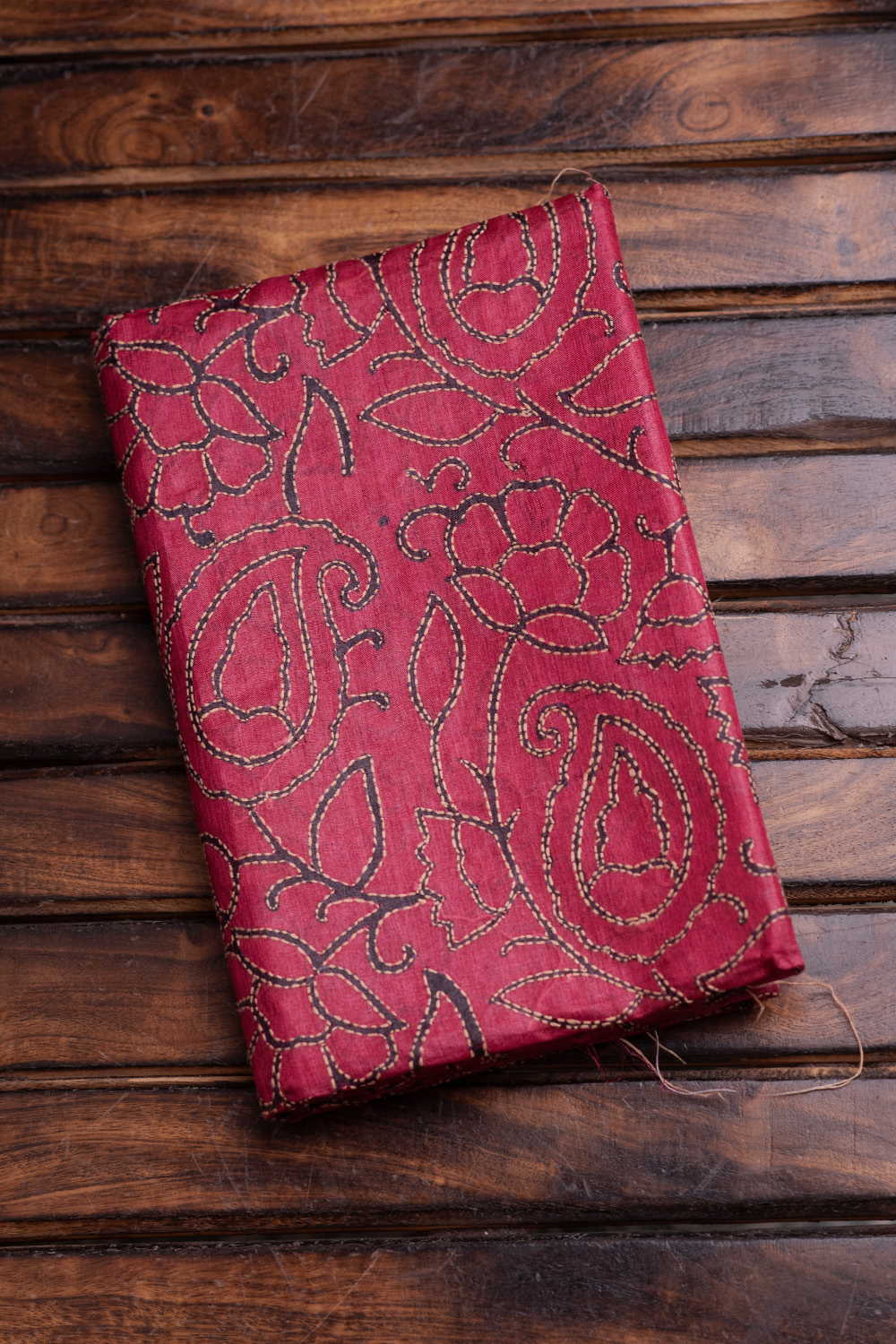 Floral Veins Kantha Tussar Silk Blouse