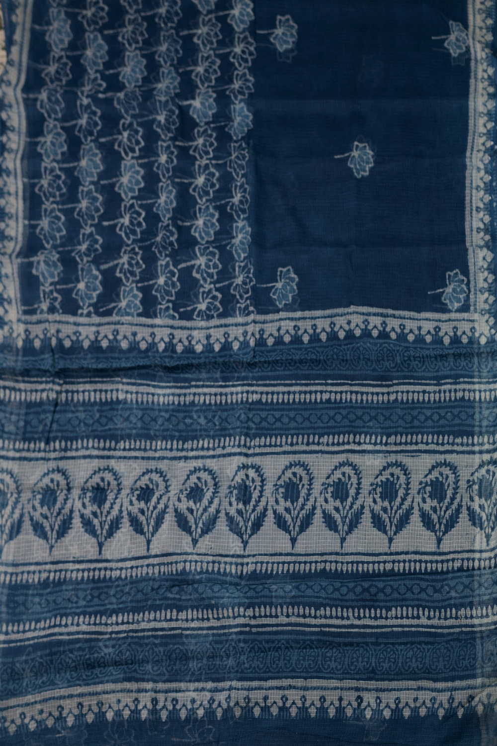 Block Printed Cotton Saree - Matkatus 