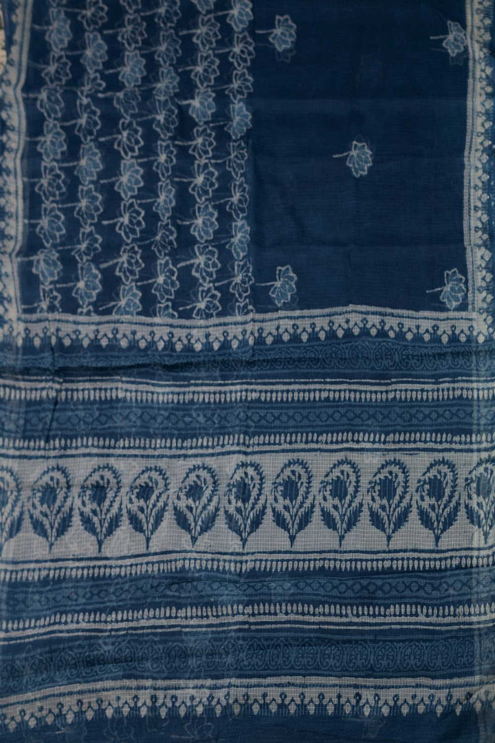 Block Printed Cotton Saree - Matkatus 