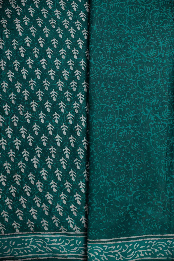 Block Printed Cotton Saree - Matkatus 