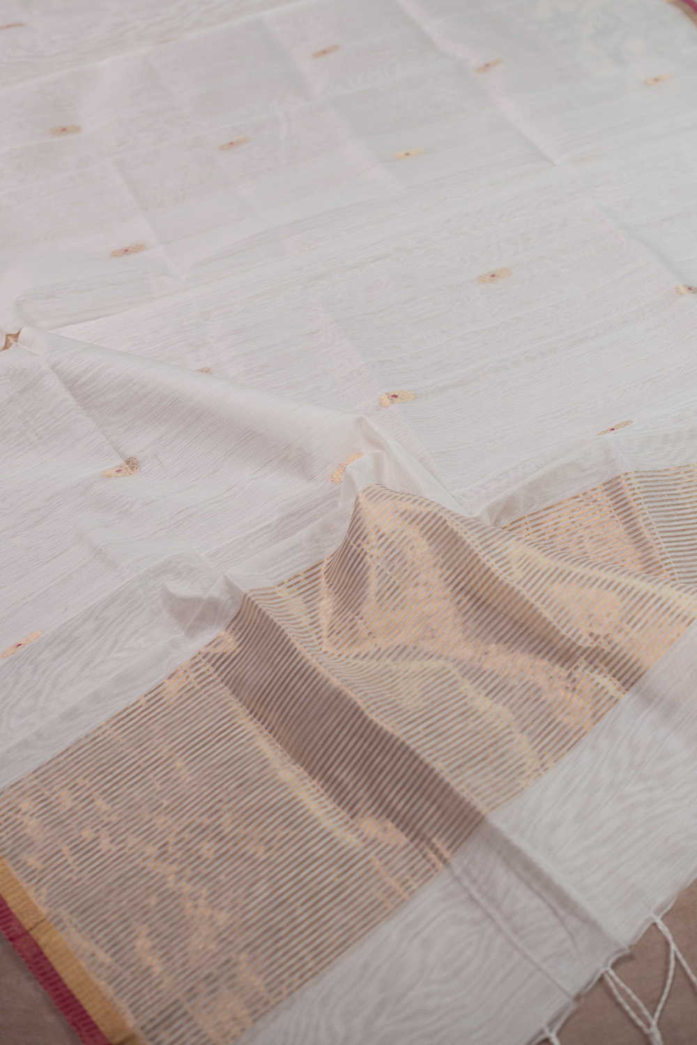 Chanderi Silk Cotton Dupatta - Matkatus 