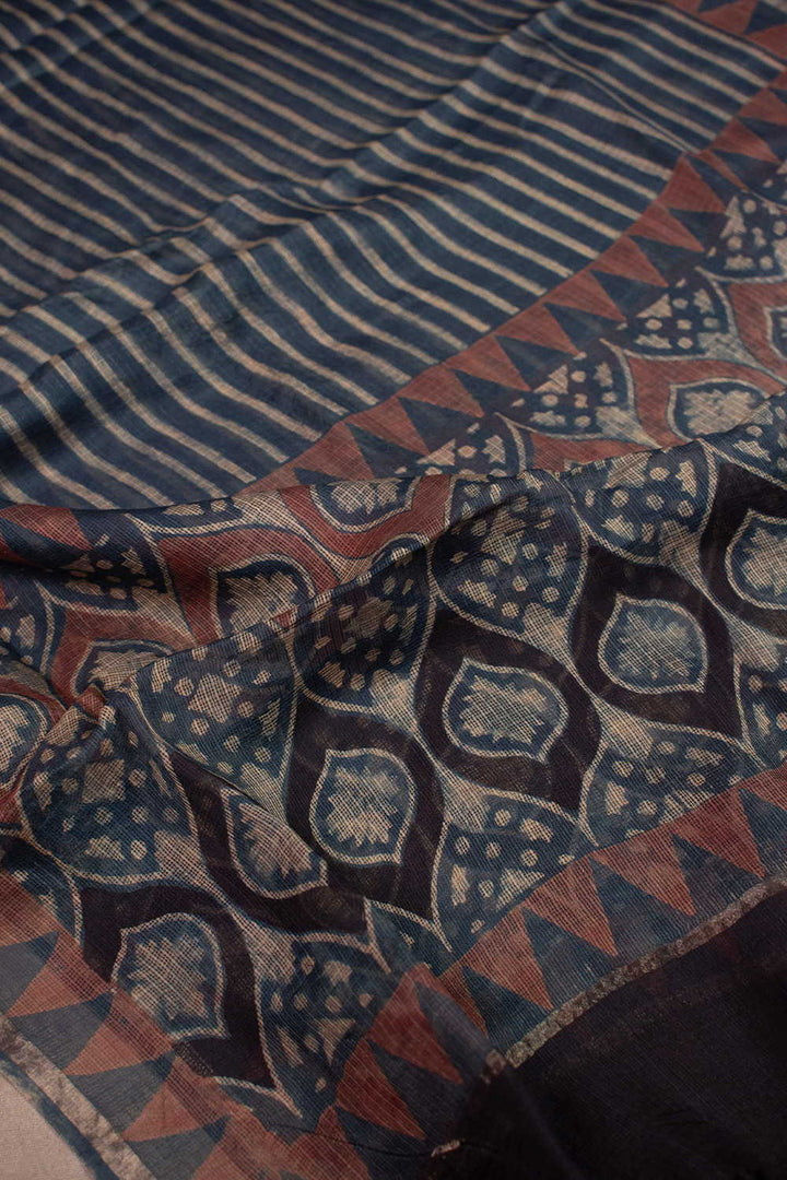 Ajrak Kota Silk Dupatta - Matkatus 