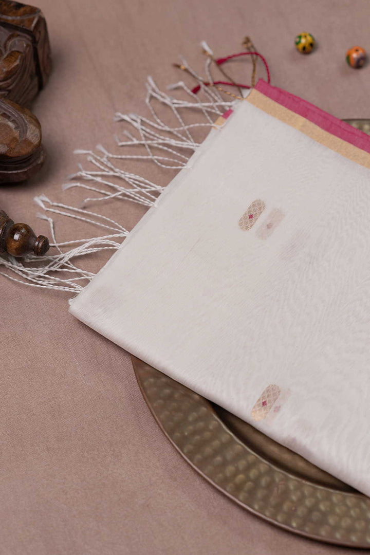 Chanderi Silk Cotton Dupatta - Matkatus 