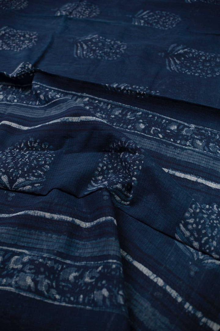 Block Printed Cotton Saree - Matkatus 