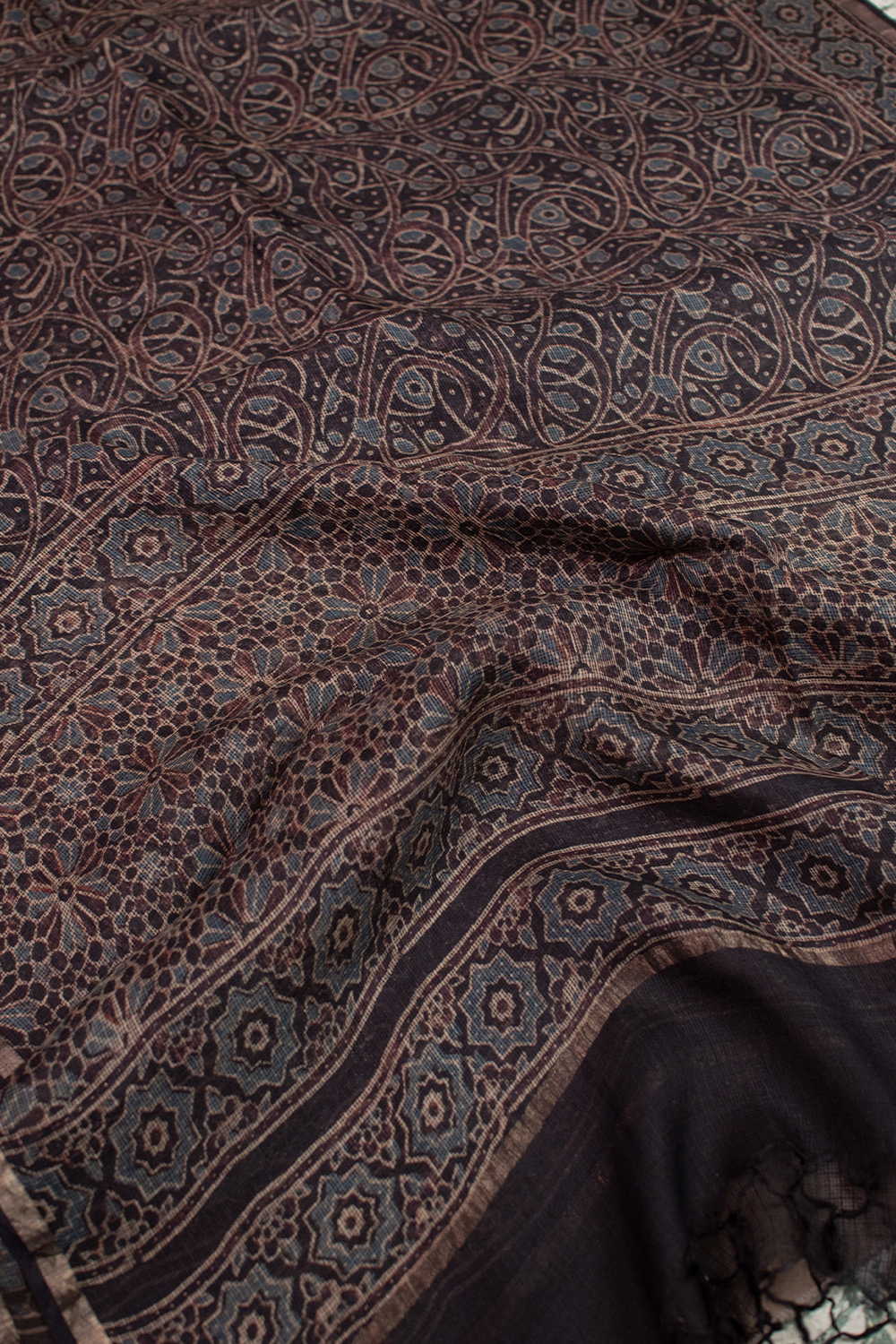 Ajrak Kota Silk Dupatta - Matkatus 
