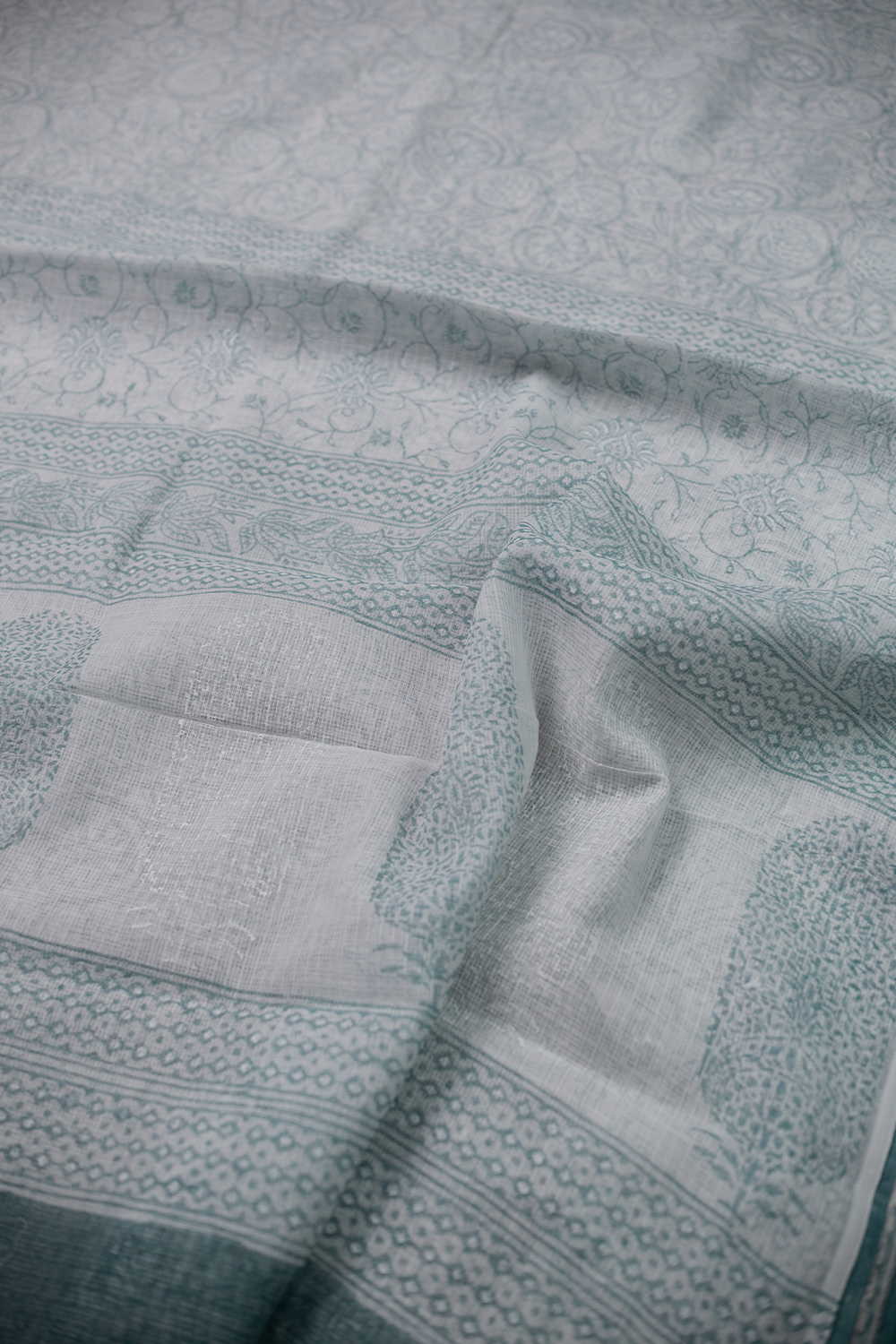 Block Printed Cotton Saree - Matkatus 