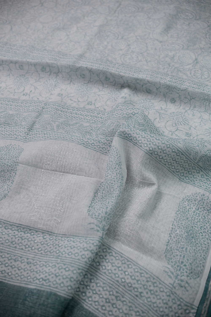 Block Printed Cotton Saree - Matkatus 