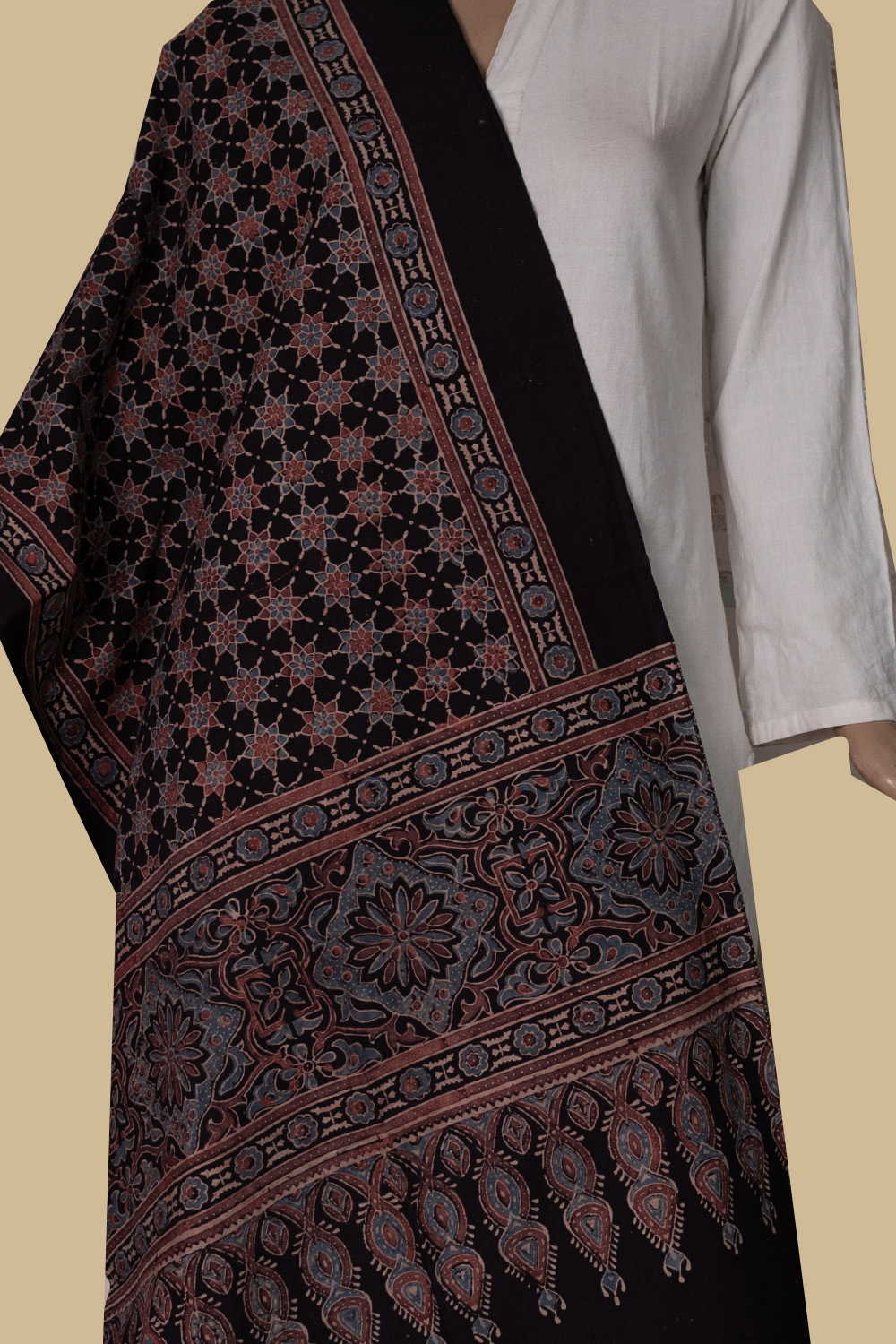 Block Printed Stole - Matkatus 