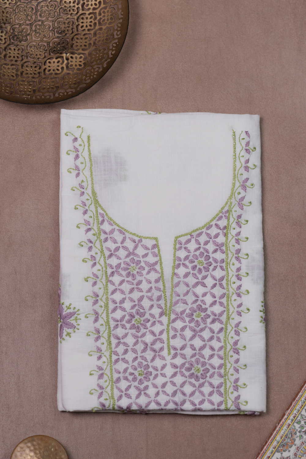 Chikankari Kurta Fabric - Matkatus 