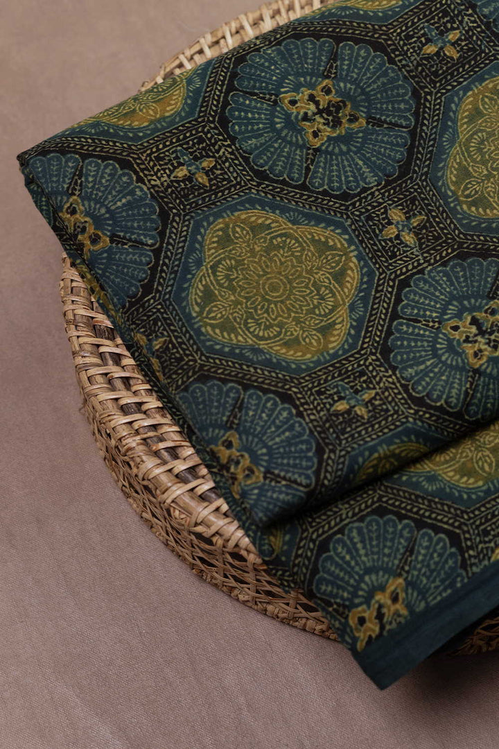 Patterned Design Ajrak Mul Cotton Fabric