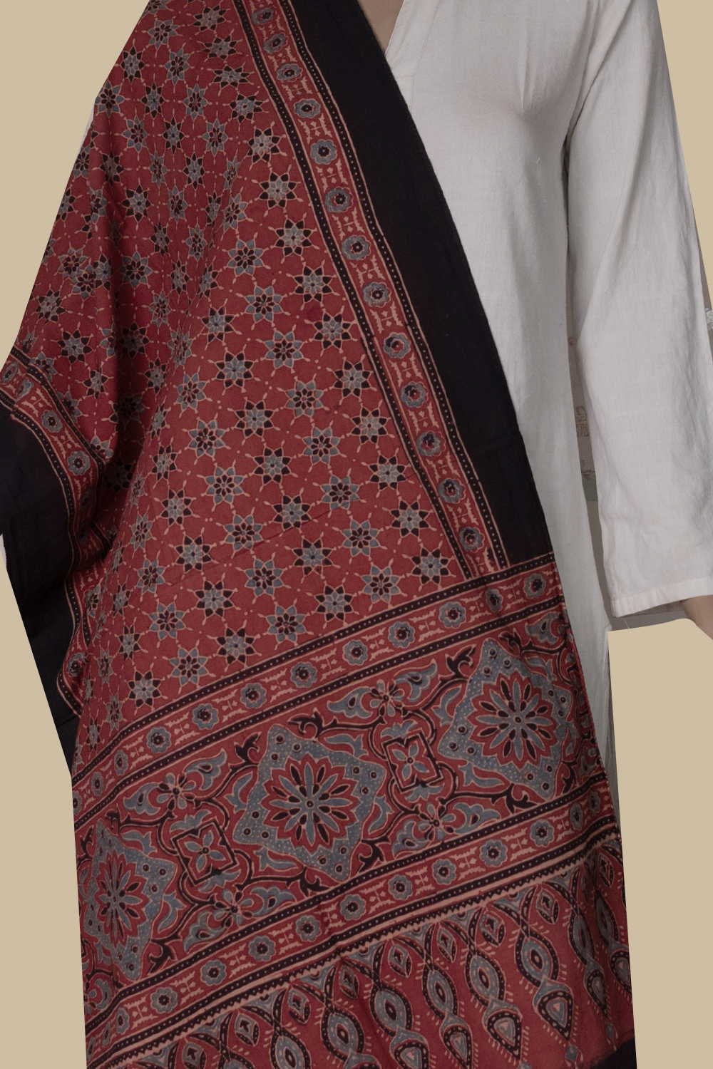 Block Printed Stole - Matkatus 