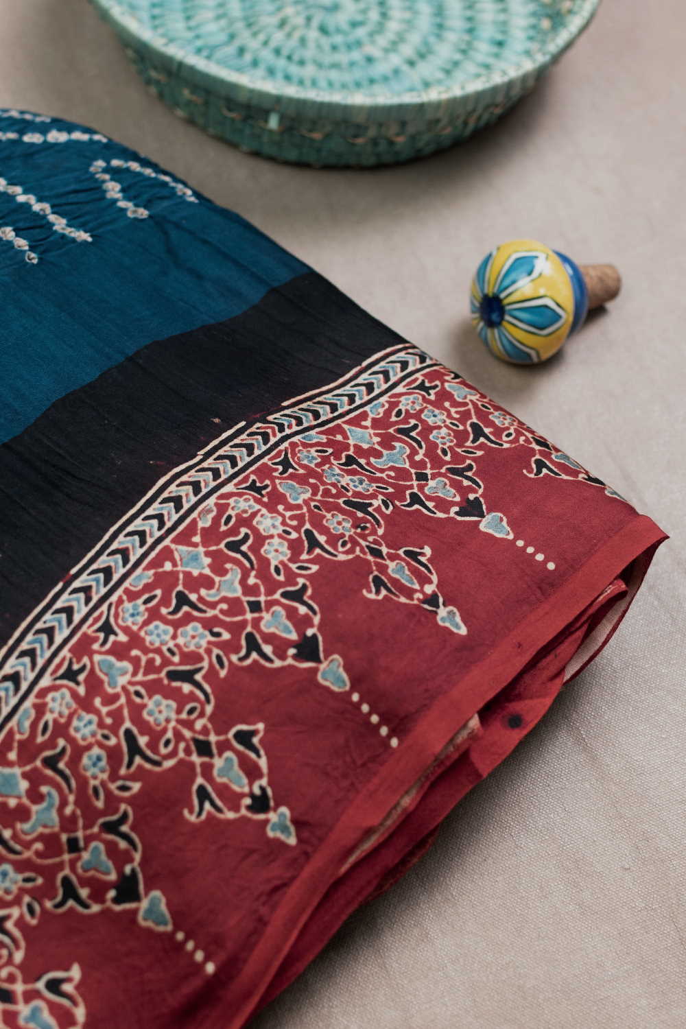 Ajrak Modal Silk Sarees-Matkatus 