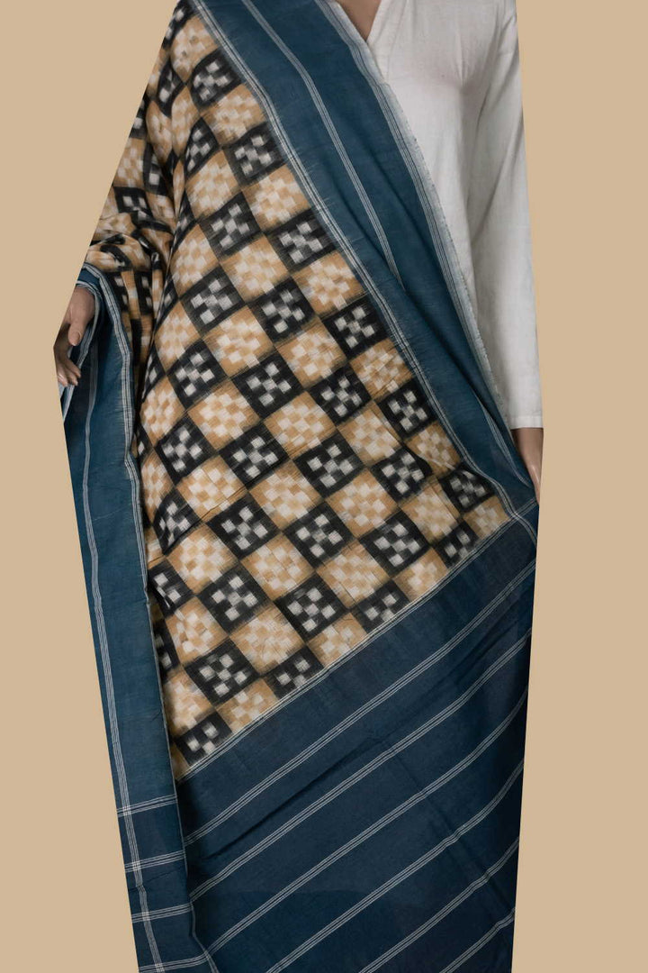 Ikat Cotton Dupatta - Matkatus 