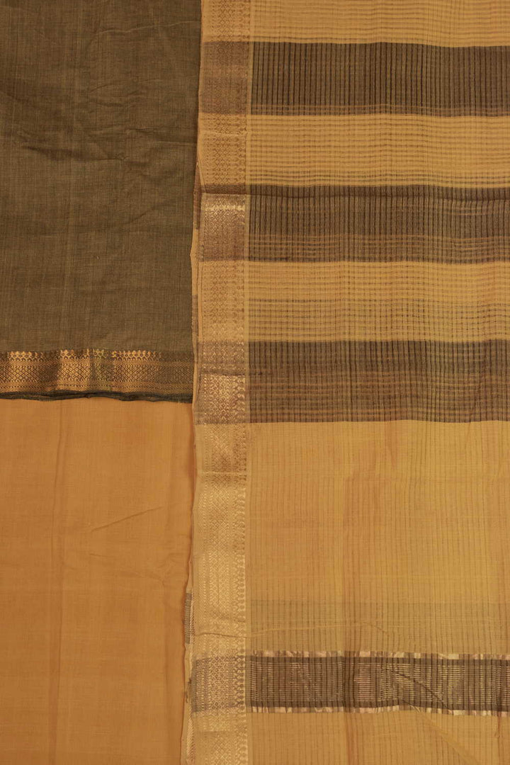 Rust Green Mangalagiri Cotton Suit