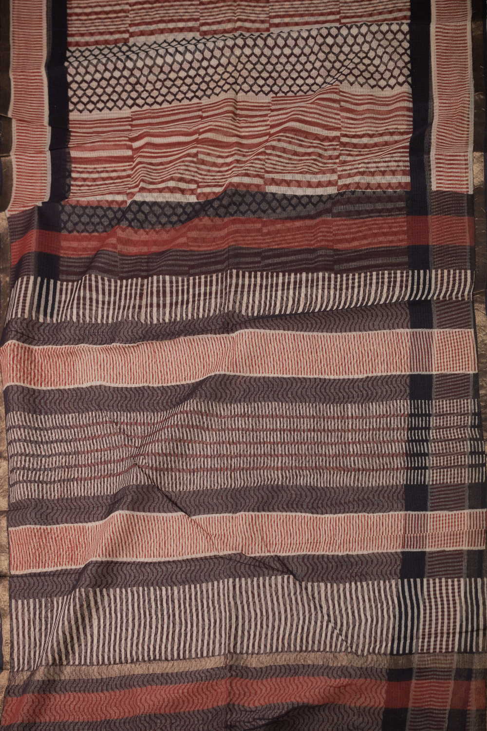 Block Printed Cotton Saree - Matkatus 