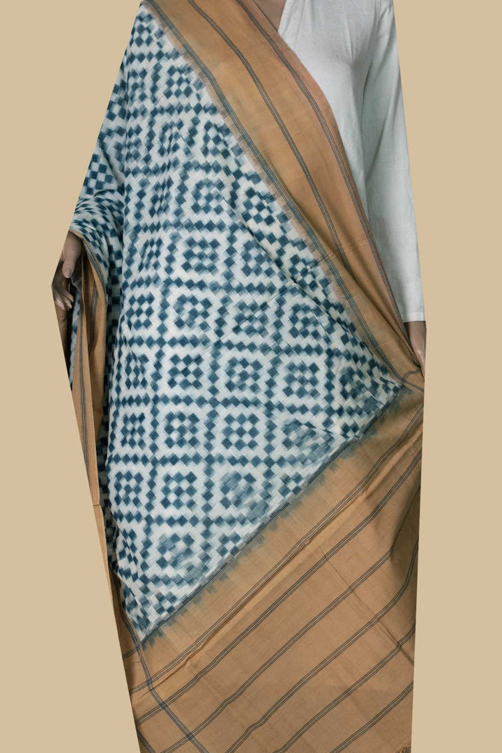 Ikat Cotton Dupatta - Matkatus 