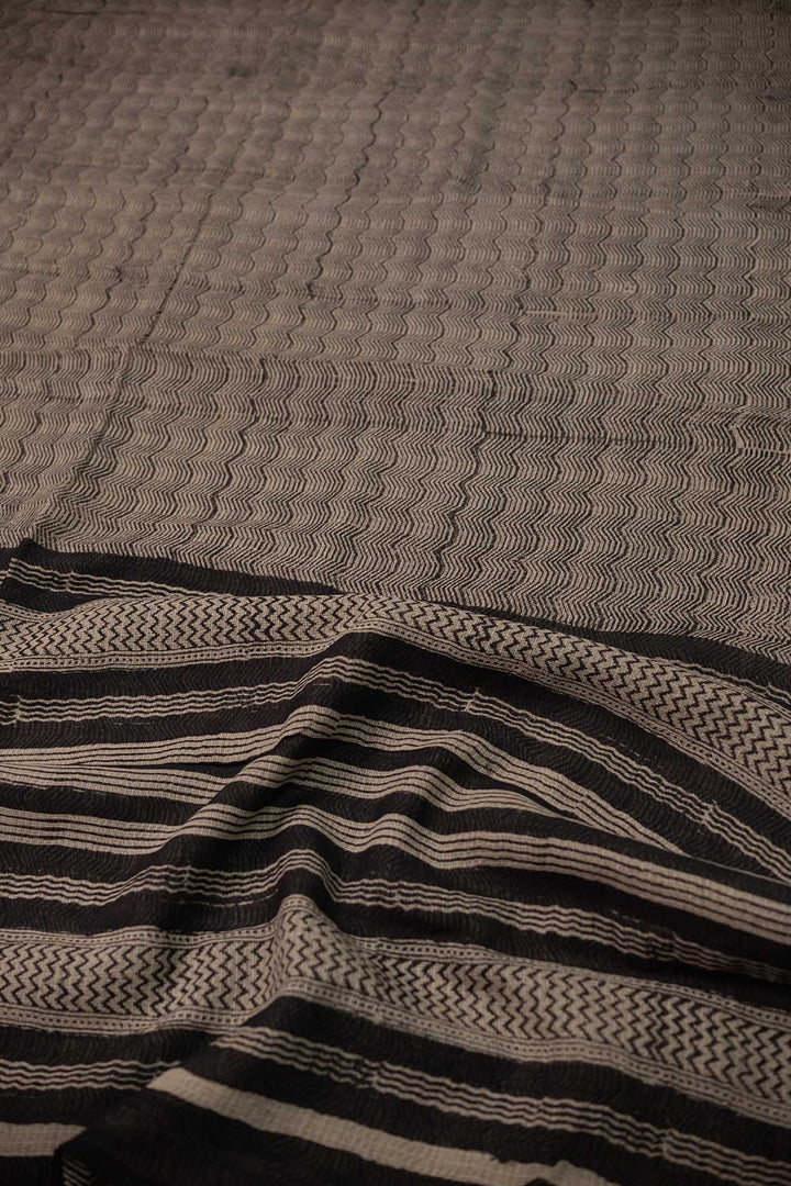 Block Printed Cotton Saree - Matkatus 