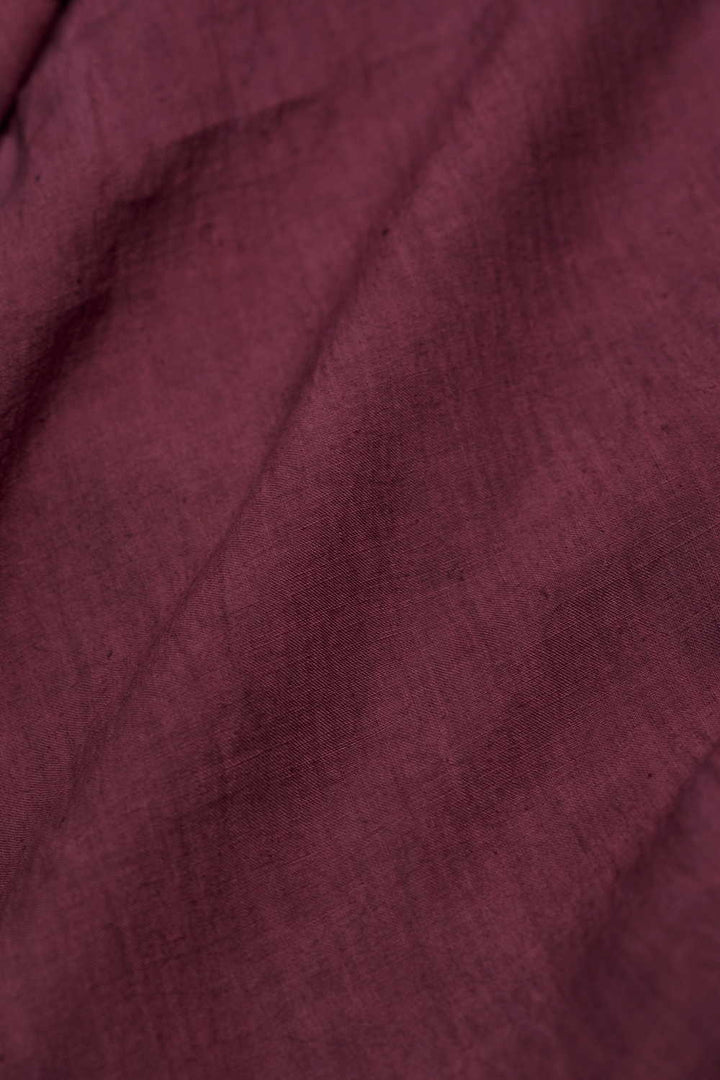 Rust Purple Handwoven Linen Fabric