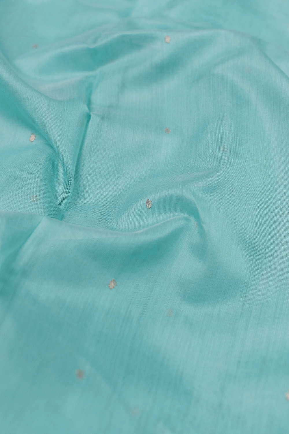Sky Blue Chanderi Silk Cotton Fabric - 1.7m