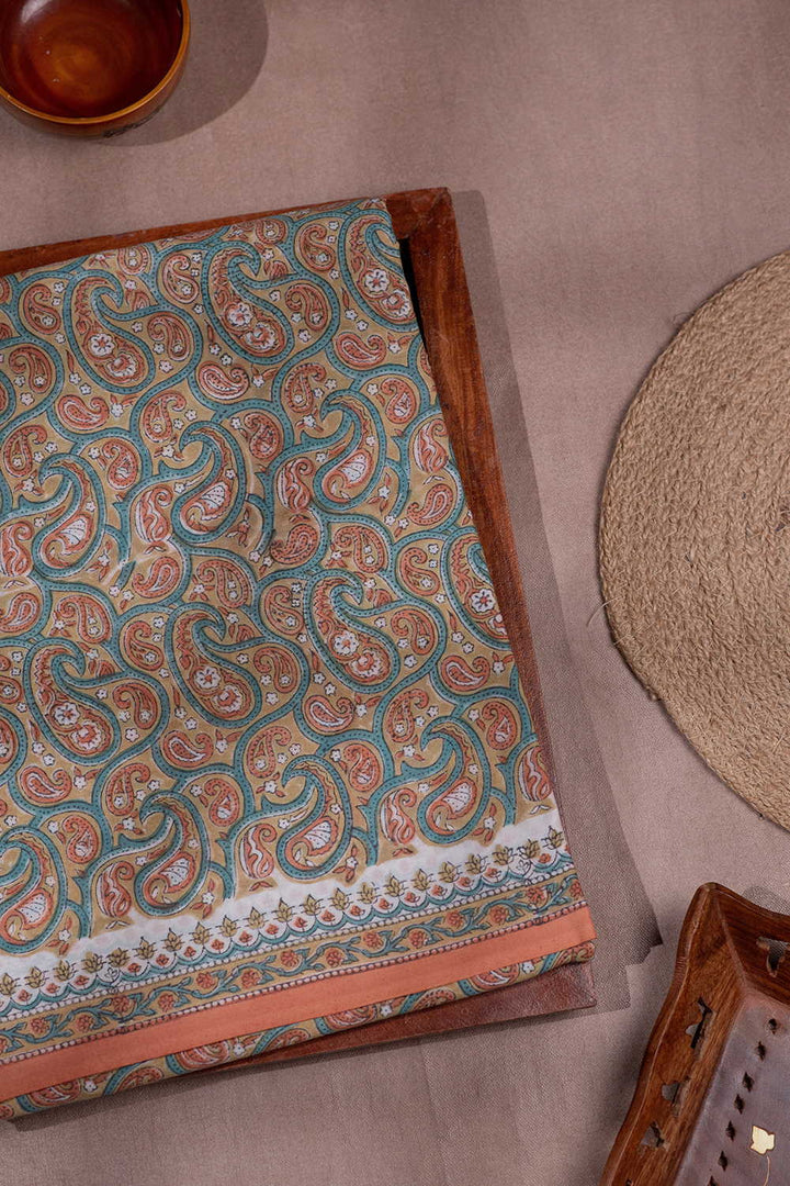 Block Printed Cotton Saree - Matkatus