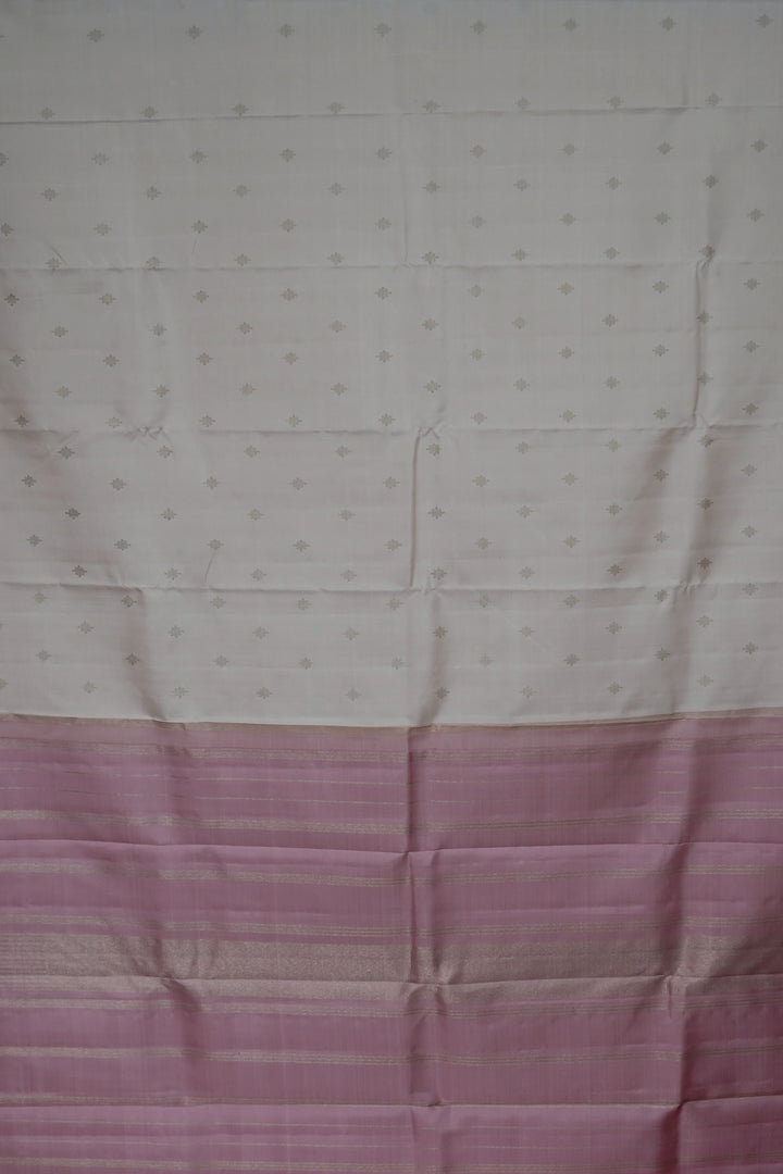 Cream with Tiny Buttas Kanchipuram Silk saree