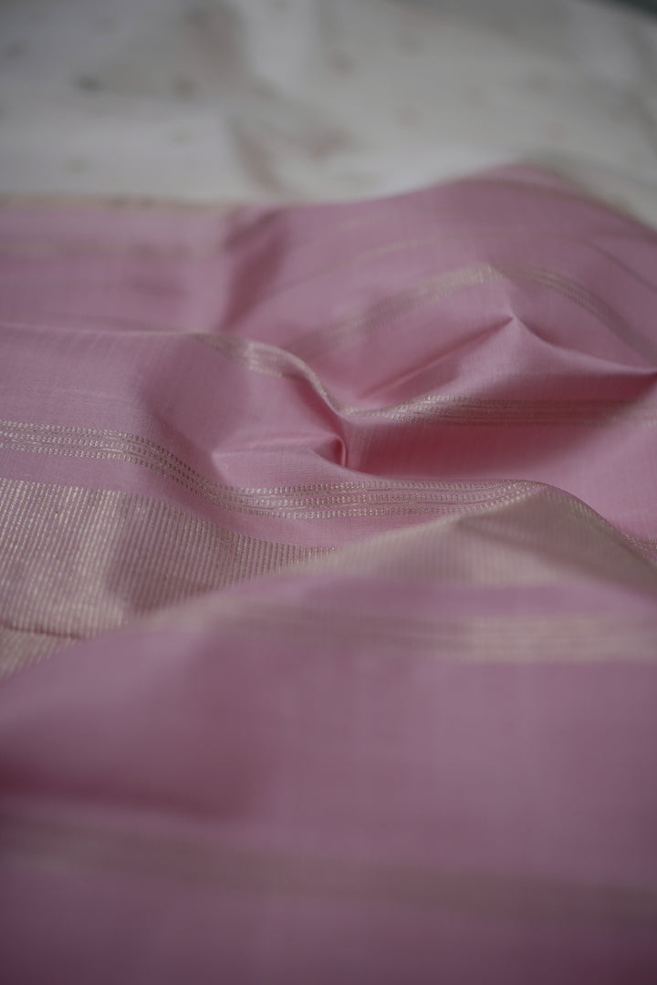 Cream with Tiny Buttas Kanchipuram Silk saree