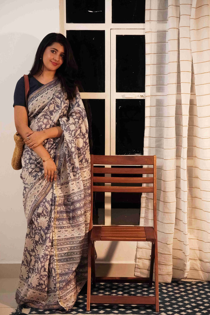 Block Printed Saree-Matkatus 