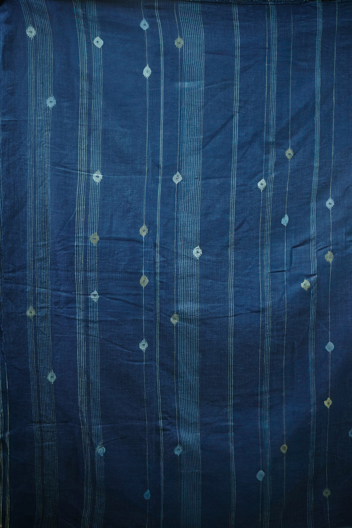 Aegean Blue Jamdani Cotton Fabric