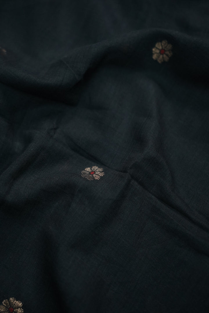 Sage Green Jamdani Cotton Fabric