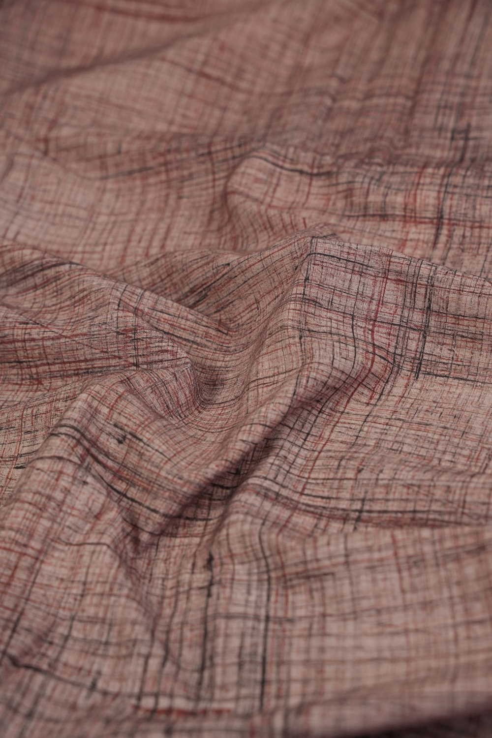 Beige Ajrak Cotton Fabric - 0.6m