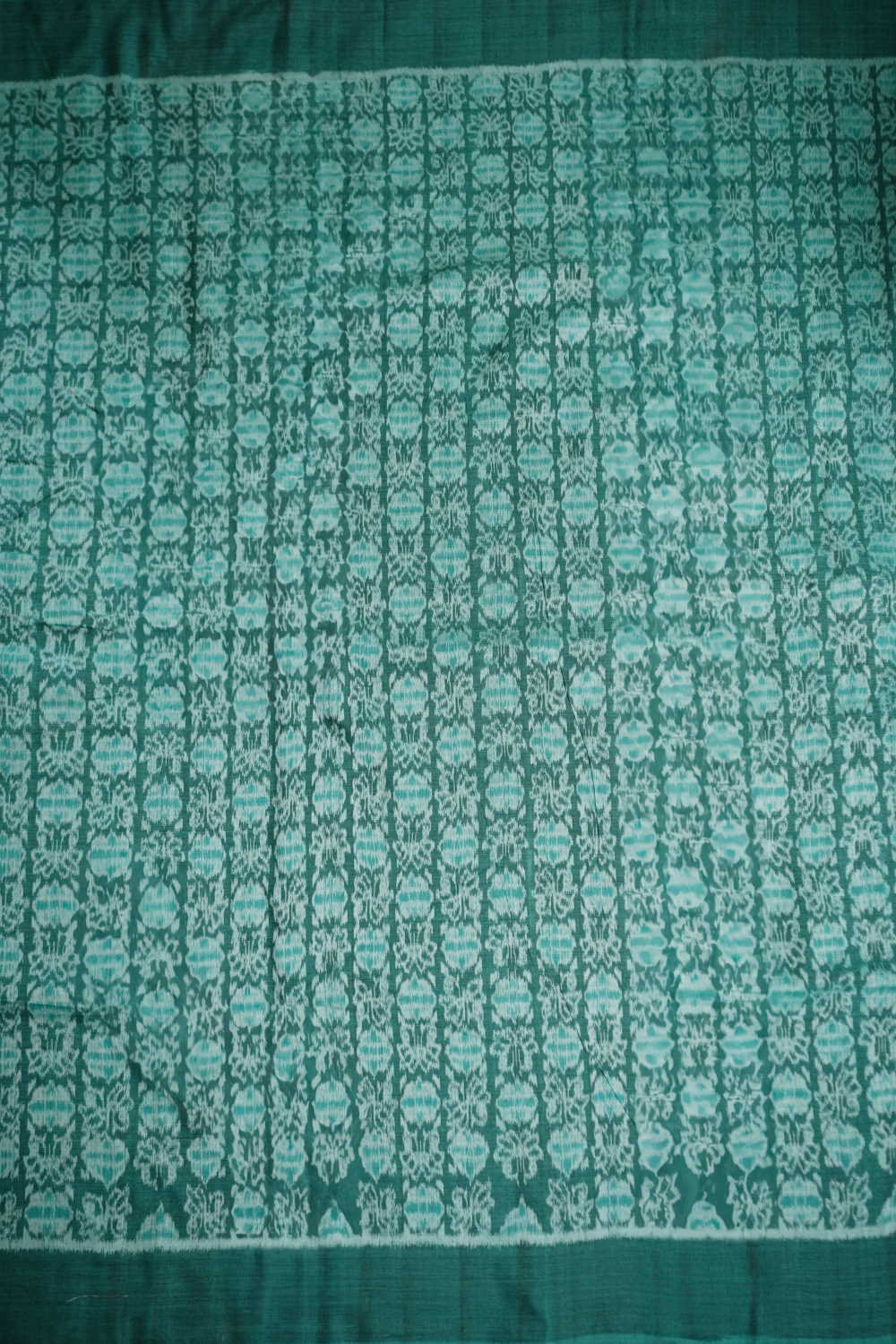 Green Orissa Ikat Cotton Fabric