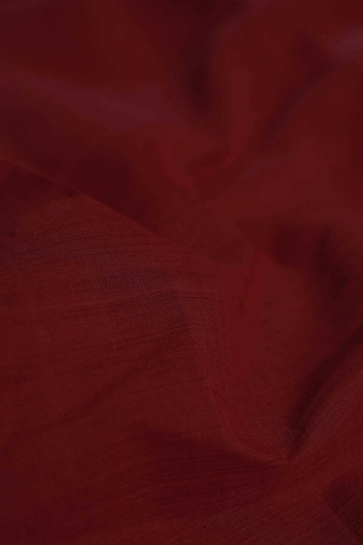 Dark Maroon Mangalagiri Cotton Fabric-0.5m
