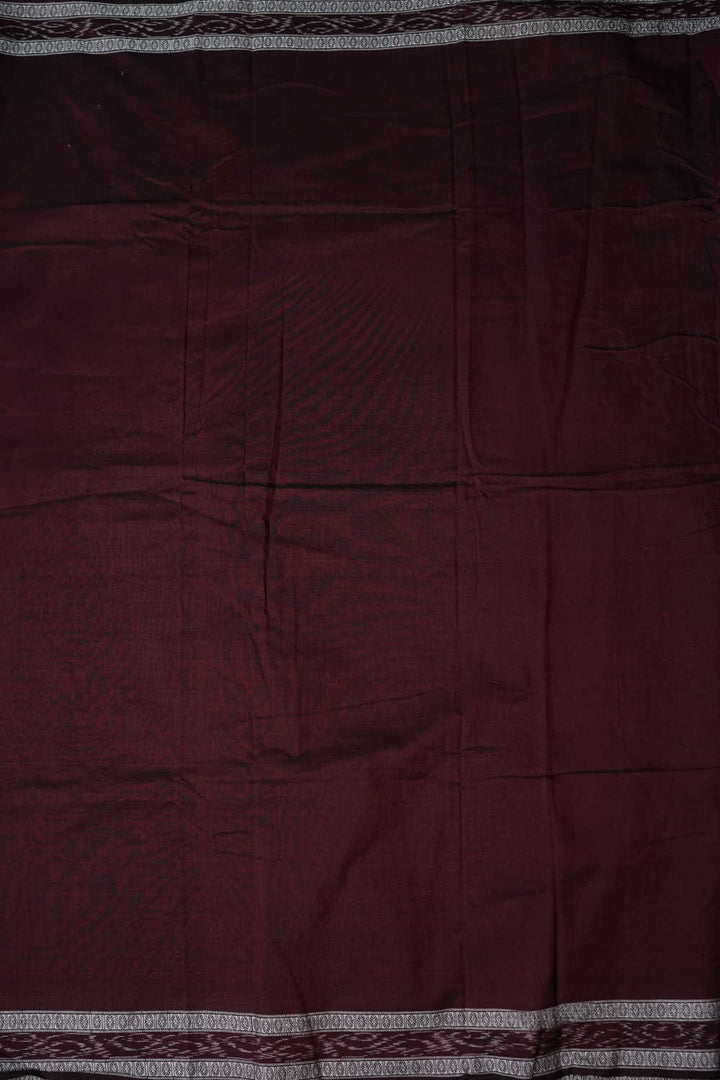 Burnt Maroon Orissa Ikat Cotton Fabric