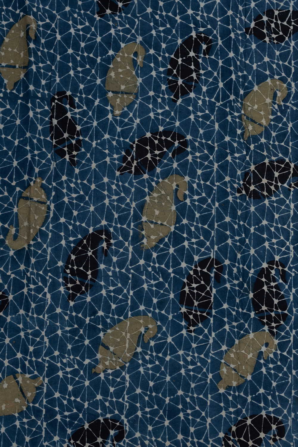 Light Indigo Ajrak Cotton Fabric