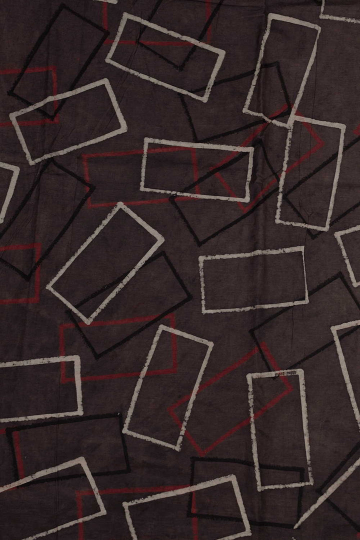 Subdued Brown Ajrak Cotton Fabric - 1.45m