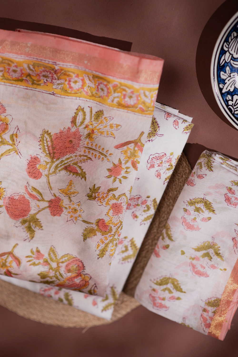 Creamy Blossom Chanderi Silk Cotton Suit