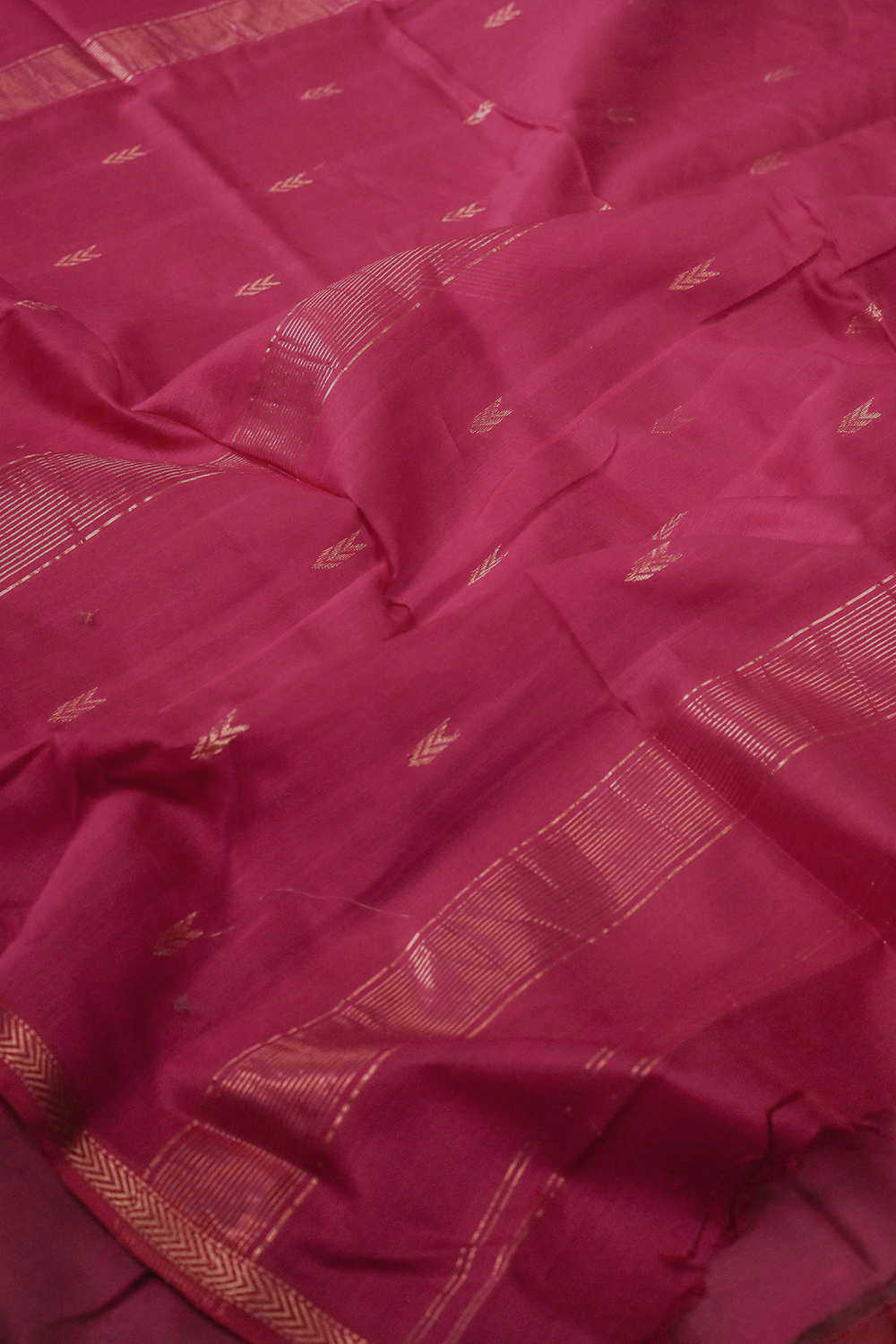 Pink Maheshwari Silk Cotton saree