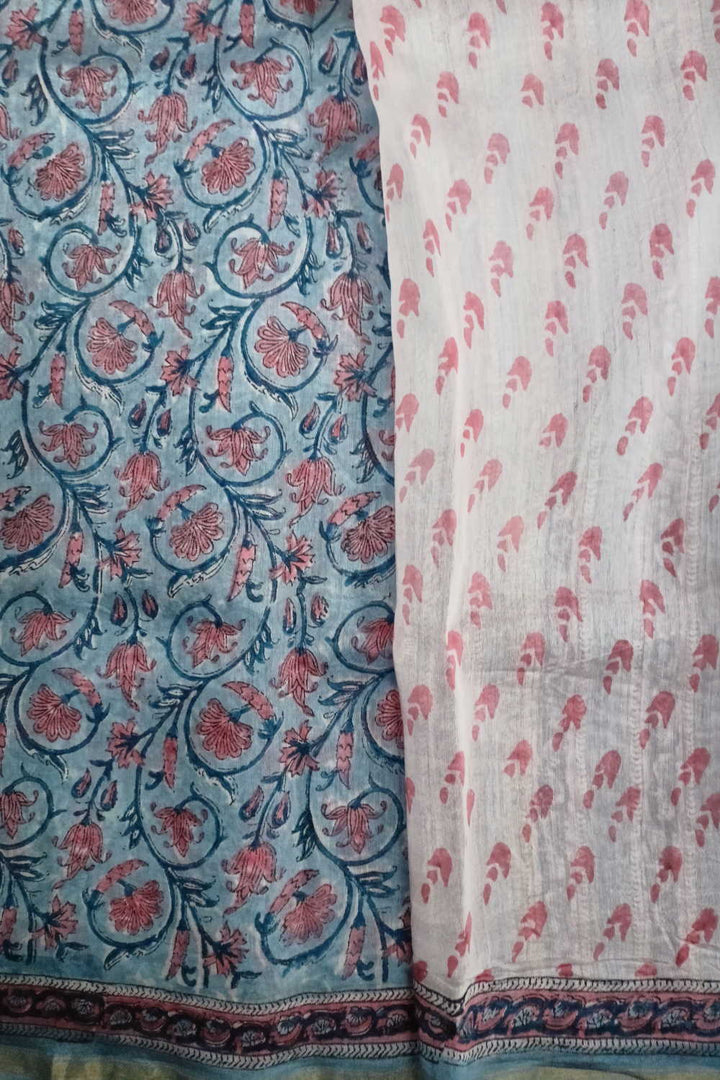 Block Printed Saree-Matkatus 