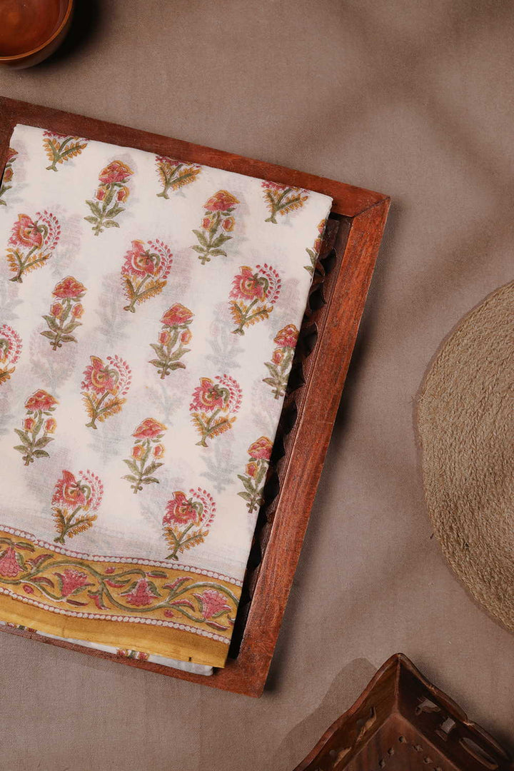 Wildflower Trail Sanganeri Mul Cotton saree