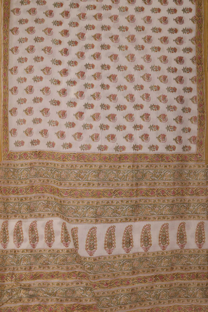 Wildflower Trail Sanganeri Mul Cotton saree