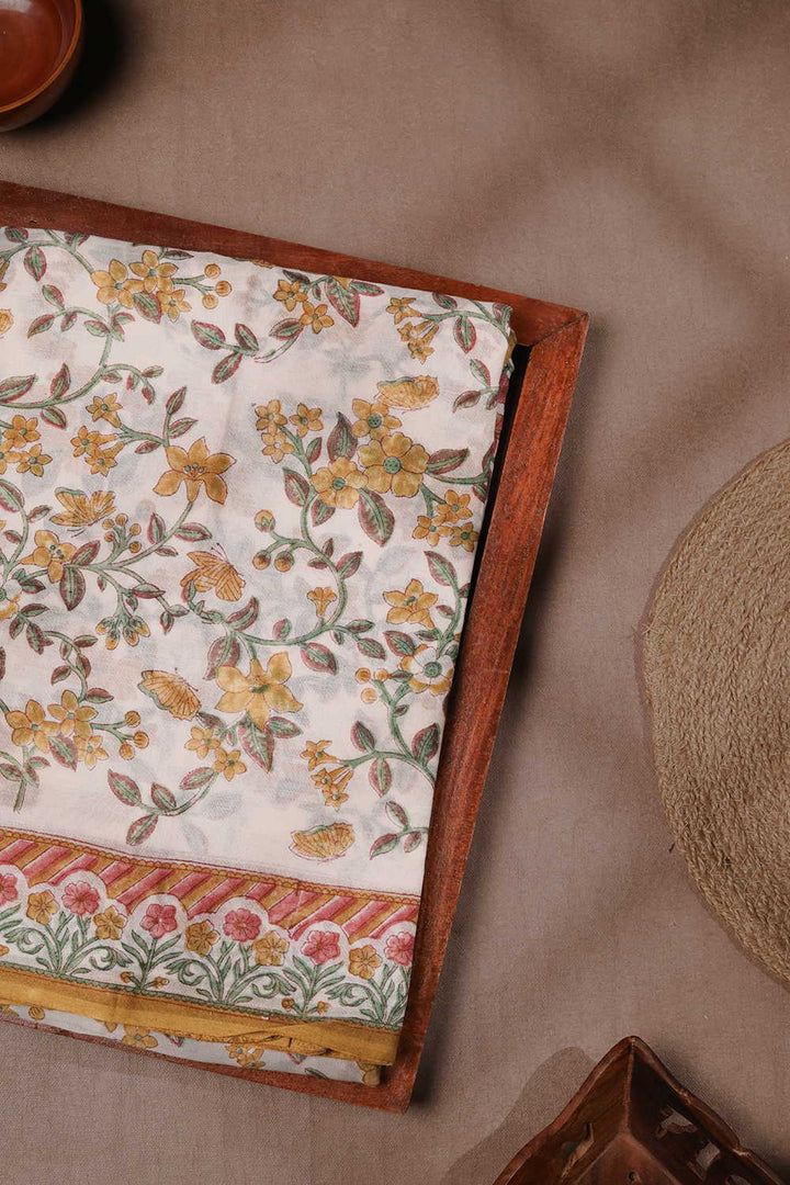 Floral Haven Sanganeri Mul Cotton saree