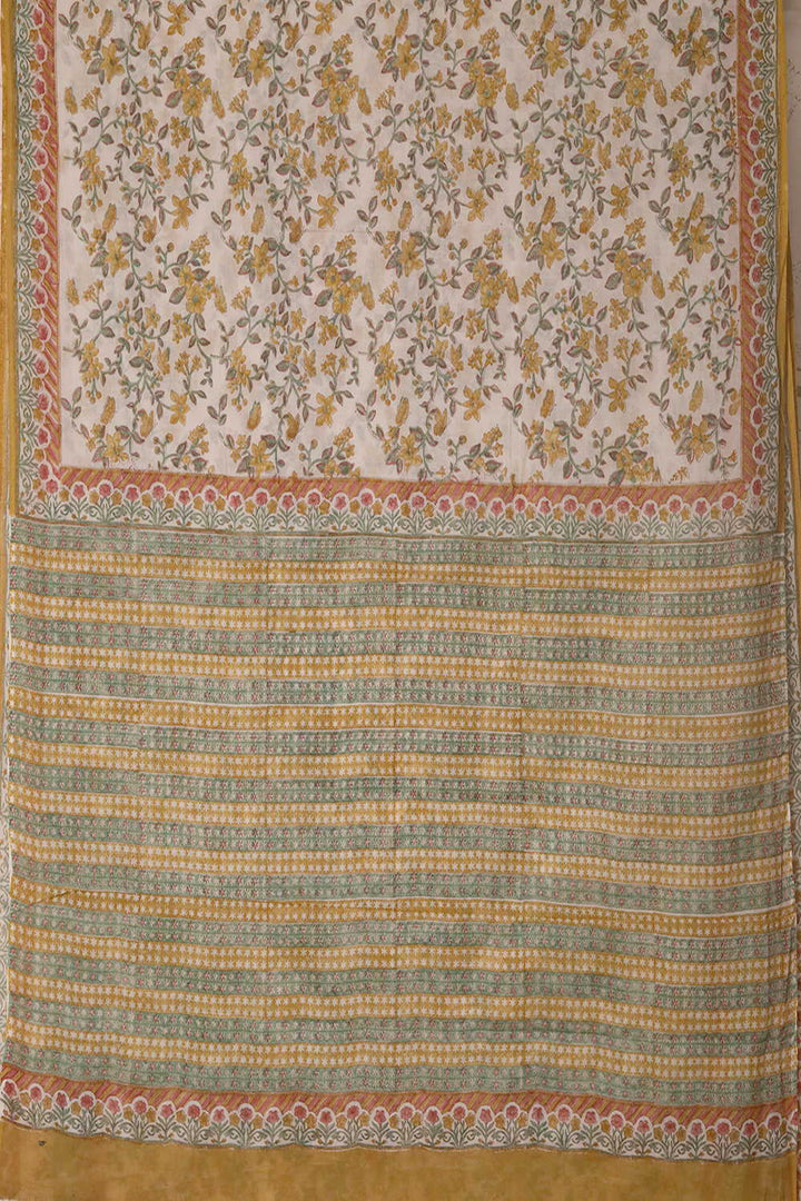 Floral Haven Sanganeri Mul Cotton saree