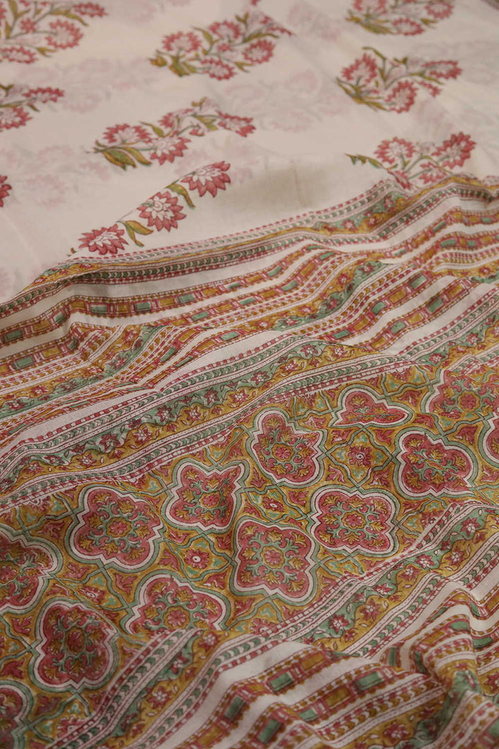 Blossom Perch Sanganeri Mul Cotton saree