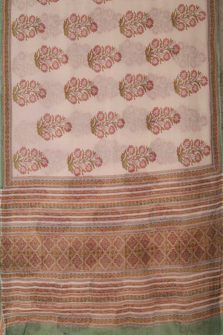Blossom Perch Sanganeri Mul Cotton saree
