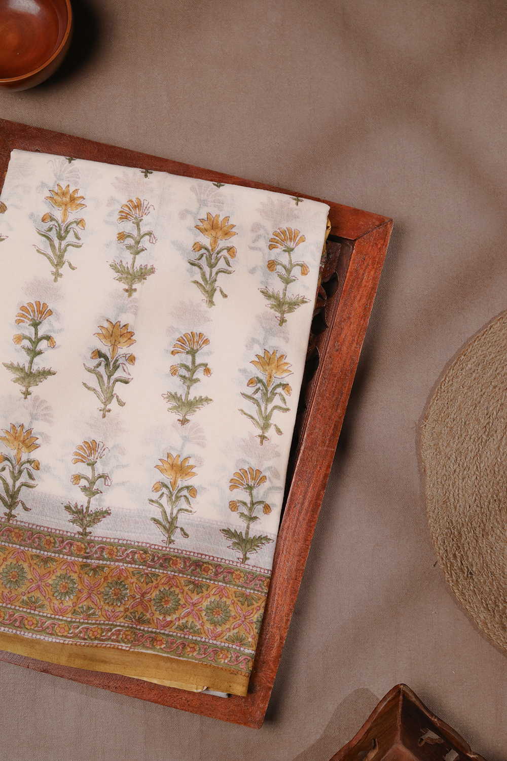 Blossom Charm Sanganeri Mul Cotton saree